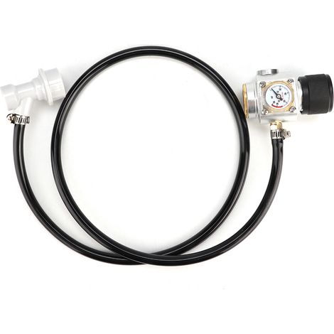 Mini régulateur de gaz CO2 0-90PSI, assemblage en ligne 5/16 pouces, manomètre, Kit d'accessoires de verrouillage à bille