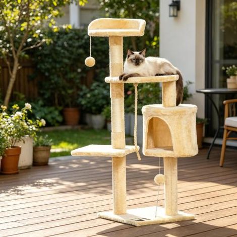 Alberi da arrampicata per animali domestici, alberi per gatti, alberi da arrampicata morbidi e vivi per gatti (1/5)