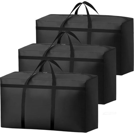 Lot de 3 100L Rangement Vêtement, 600D Oxford Imperméable Sac Rangement Vêtement, Sac Demenagement Grand Format Rangement Sous Lit Habits Pour Oreillers, Édredons, Couvertures (1/5)