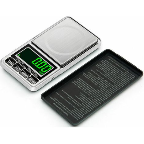 Balance de Précision - Pèse Electronique Balance Portable Numérique de Poche,Balance Cuisine Electronique 500g - 0.01g pour Les Bijoux/Rouge à lèvres/thé/Drogues/café/Cuisine (1/5)