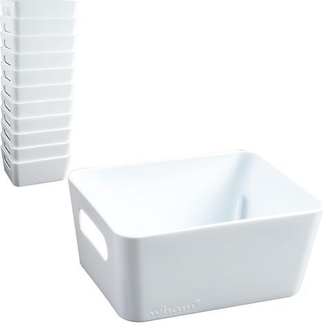 Lot de 12 Boîte de rangement, 6 cm haut, Plastique PP, 12,5x10x6 cm, Tiroir, Cuisine (1/5)