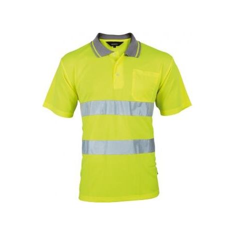 Polo High Viz – Polo de manga corta alta visibilidad Soul Rebel High Viz amarillo fluorescente M