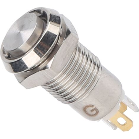 8-mm-Drucktaster, IP65 wasserdicht, Edelstahl, 3 V, grün (1/5)