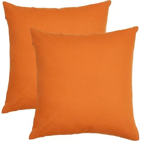 taies d'oreiller unies en coton et lin, coussins d'extérieur pour chaises de jardin et housses de canapé pour salon (40x40cm) (1/5)