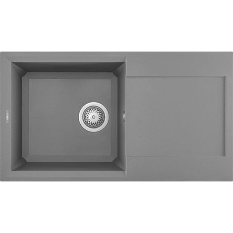 Lavello Elleci Incasso 1 vasca 78x43,5 Easy 290 Metaltek Grigio Titanium LMY29073 (1/3)
