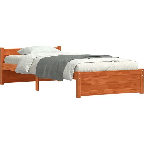 Maison Exclusive - Estructura de cama Marrón cera 205.5 x 95.5 x (1/5)
