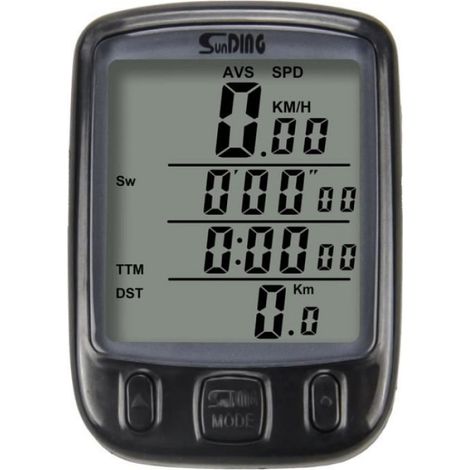 Compteur kilométrique - - Vélo d'exercice - Rétroéclairé - Sans fil - Étanche (1/4)