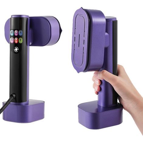 Fer à Repasser Vapeur, 2 en 1 Défroisseur de Voyage Portable avec Réservoir d’Eau 190 ml et Écran LED, 5 Modes de Repassage et Auto Nettoyage, 1300W 15s De Chauffage Rapide pour Maison et Voyage (1/5)