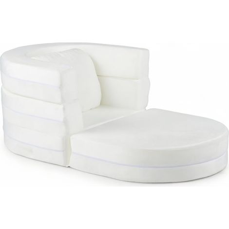COSTWAY 3 in 1 Divano per Bambini 3+ Anni,con Coperture Lavabili e Cerniera,Pieghevole