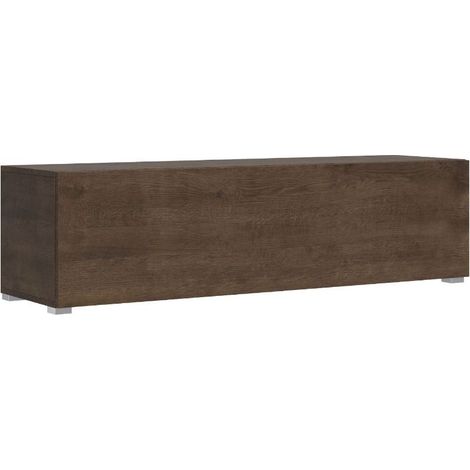 Base TV ribalta con passacavi e piedini Isoka 153 cm Noce (1/5)