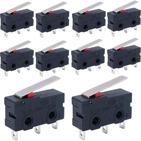 50pcs 250V 5A 3 Pin Limit Switch Sensitive Micro Switch Micro Switches Handle Tact Switch KW11-3Z-02 (1/3)