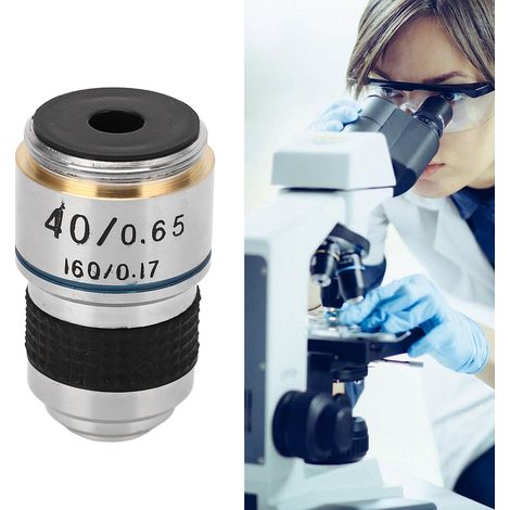 Objectif achromatique 40X, accessoires pour microscope, objectif de microscope 185 (1/5)