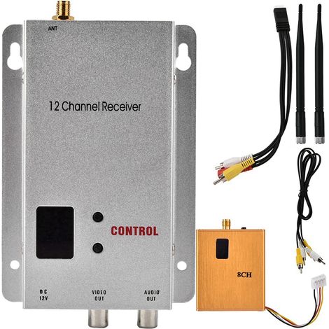 Émetteur/récepteur audio/vidéo sans fil 1,2 GHz 0,8 W / Émetteur/récepteur de surveillance sans fil (1/5)