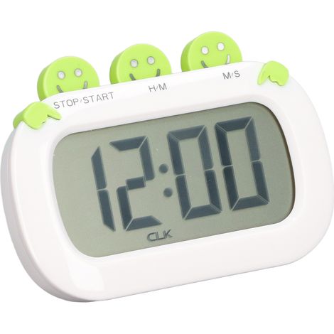 Digitaler Küchentimer mit großem LCD-Display, multifunktionaler Countdown-Timer zum Kochen, Backen und Lernen – Grün (1/5)