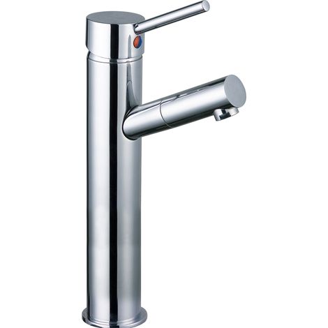 Robinet Mitigeur de lavabo bec haut chromé (1/2)