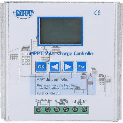 20A 12V/24V MPPT-Solarladeregler, intelligenter PWM-Regler für Photovoltaikmodule, universell einsetzbar mit LCD-Display, integrierter Schutz, für Wohnmobile und Privathaushalte (1/4)