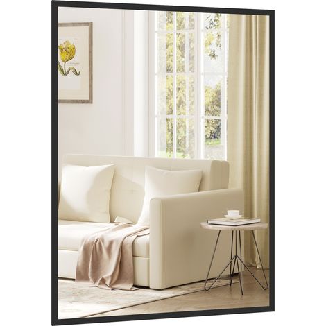 Miroir mural, 76,2 x 101,6 cm, miroir décoratif à suspendre, montage facile, vis incluses. (1/5)