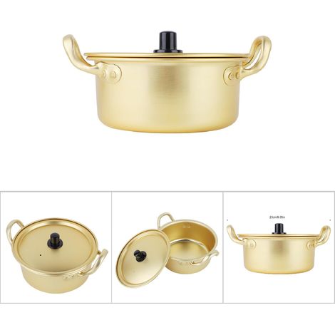 Gelber Aluminiumtopf im koreanischen Stil für Instant-Ramen-Nudeln (16 cm) (1/5)