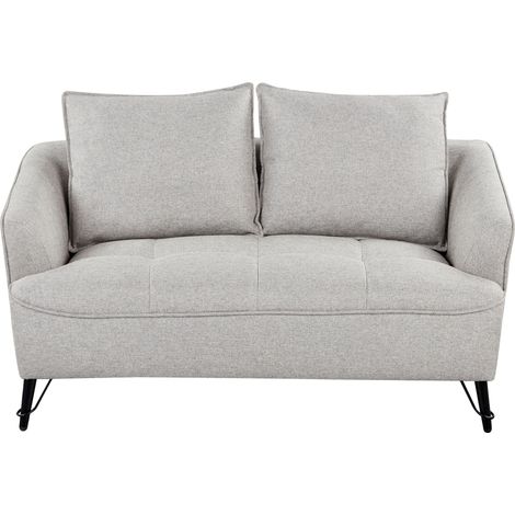 Sofa 2-Sitzer HOBRO Stoff Grau