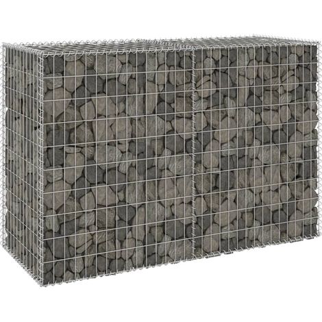 Mur en gabion,Panier de Gabion avec couvercles Acier galvanisé 150x60x100 cm CFW46131 (1/5)