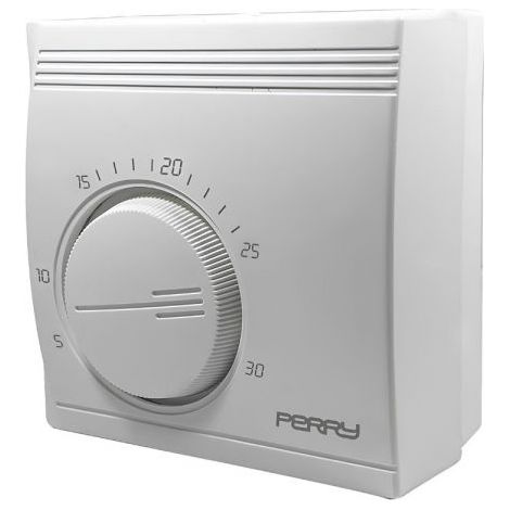 PERRY Termostato ad espansione di gas serie “TEG” senza spia, colore bianco - 1TGTEG130