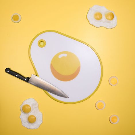Planche à Découper - COOK CONCEPT - Oeuf - Vert et Jaune