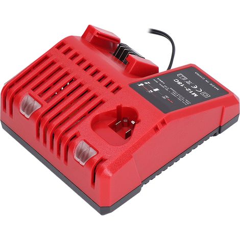 Chargeur/mainteneur de batterie au lithium, tension d'entrée 100-240 V, compatible avec les batteries Milwaukee M12, M14 et M18EU. (1/5)