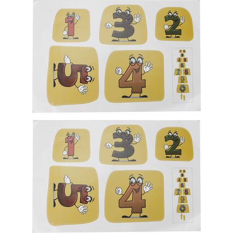 Autocollant mural décoratif Puzzle, 2 ensembles, grille de saut numérique, décalcomanie de sol pour la maternelle (1/5)