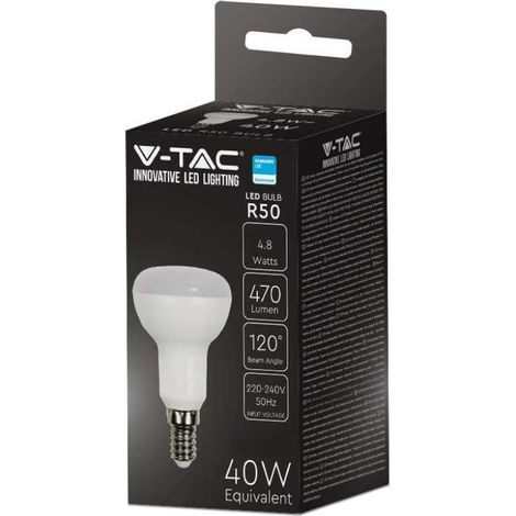 V-TAC PRO VT-250 Lampadina led E14 R50 faretto 4.8W chip samsung bianco naturale 4000K - SKU 21139