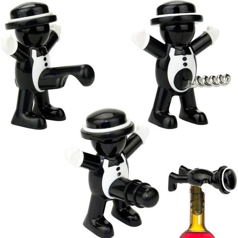 Flaschenöffner Set 3-teilig mit Weinverschluss und Bieröffner (1/5)