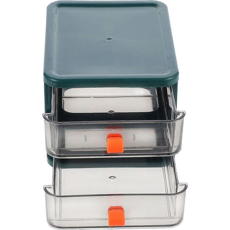 Boîte de rangement de bureau compatible avec 1 tiroir à plusieurs niveaux, organisateur de bureau (1/5)