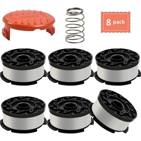 Filo di precisione per rifinitura per tagliabordi/bordatrici Black and Decker, compatibile con AF-100, BLACK+DECKER AF-100-3ZP, 6 bobine, 1 cappuccio, 1 molla. (1/5)