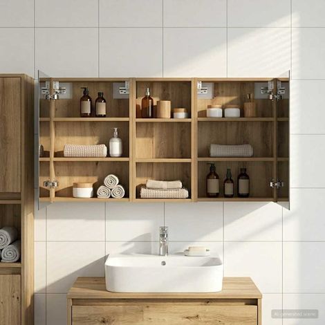 Ensemble de Meubles de Salle de Bain 3 pc 110 x 10,5 x 60,5 cm vidaXL