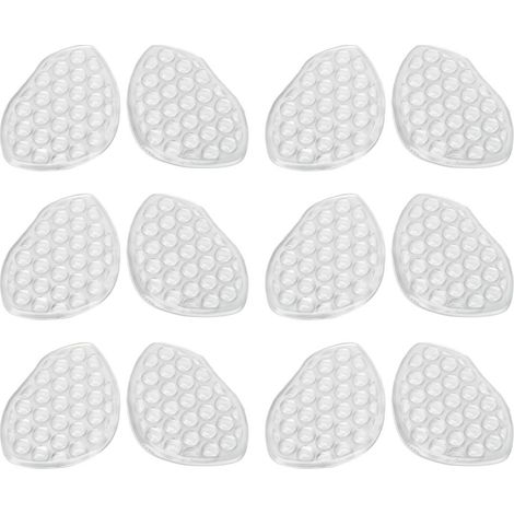 Lot de 6 paires semelle avant-pied, silicone transparent, coussinet métatarsien souple, point massage, chaussure homme femme (1/5)