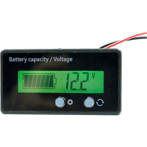 Testeur de capacité de batteries au plomb-acide et au lithium 12V/24V/36V/48V avec écran LCD et voltmètre (vert)-Green