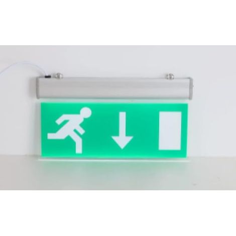 Éclairage De Secours LED, Panneau De Sortie De Secours, Lumière De Sortie D'urgence Lampe De Secours LED Évasion De Sécurité Évacuation Indicateur Lumière De Secours Pour Montage Mural, Et Au Plafond (1/2)