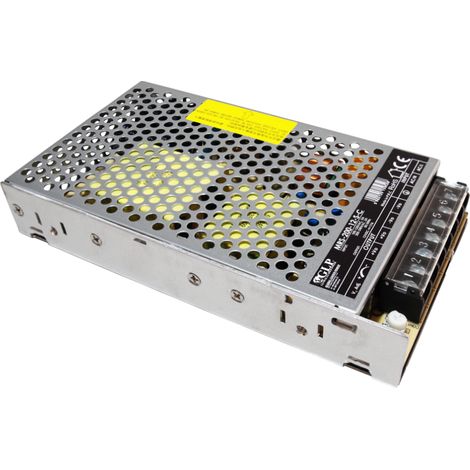 MRS-200-12-S-C: MRS-200-12-S-C: GLP: Alimentatore chiuso 12V/17A/204W, Uin = 90-132VAC / 180-264VAC / 240-373VAC, Coperchio ...