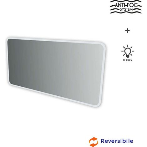 Specchio anti-fog bordo satinato retroilluminato LED 70X141 (1/3)