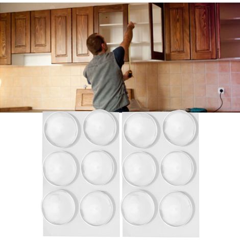 Tapis rond transparent antidérapant et anti-collision de 40 x 8 mm de diamètre (1/5)