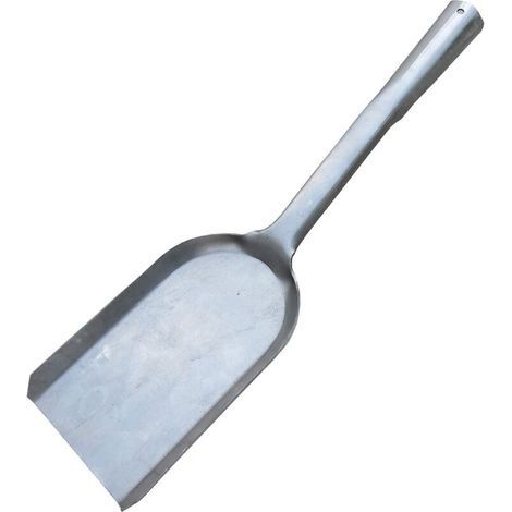 Pelle à cendres de 35,5 cm (14 pouces) de long pour cheminée, monobloc, forme intacte, pour barbecue, charbon de bois, mini pelle à poussière, pelle à cendres pour four, pelle à charbon, acier épais (1/2)