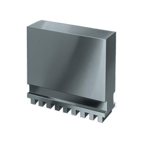 Mâchoire à bloc Röhm BL de hauteur spéciale, taille 200, jeu de 3 mâchoires, non trempé, 16MnCr5, hauteur 80 - 125710 (1/4)