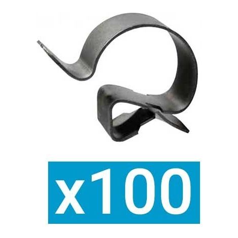 ing-fixations Lote de 100 Clips para Bordes de Chapa Acero Templado