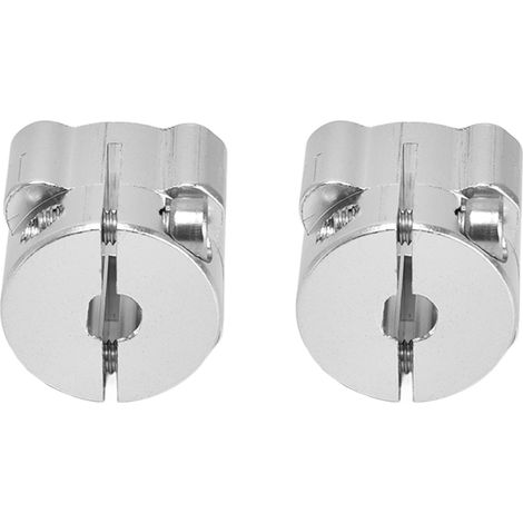 2 Stück D-Bohrungsschellen aus Aluminiumlegierung, hochbelastbare Klemmringe zur Verbindung von Wellen und Säulen mit 1/4-Zoll-Mittelbohrung (1/5)
