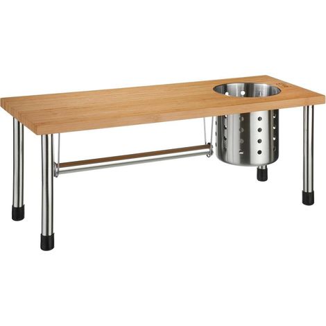 Secret de Gourmet, 3in1 Küchenregal, Bambus, Edelstahl (1/5)