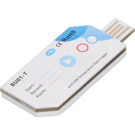 Enregistreur de données température humidité USB Bluetooth 32000 points 120 jours PDF jetable moniteur (1/5)