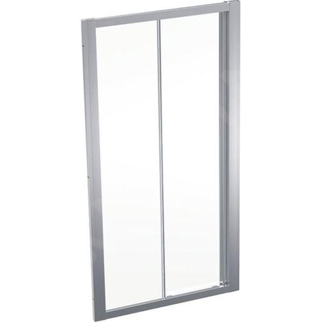 Geberit GEO - Porte de douche 100x190 cm, argent/verre clair 560.133.00.2 (1/2)