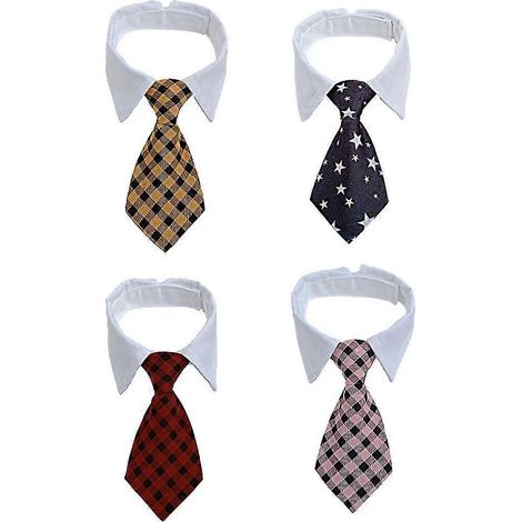 4 piezas de pajarita para mascotas (perro o gato) Disfraz para mascotas Collar con corbata ajustable (1/5)