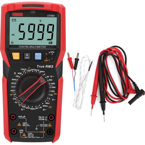 Multimètre Numérique UT89X Mesure Tension AC/DC, Résistance, Capacitance et Détection NCV (1/5)