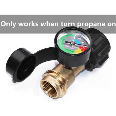 Irovami Jauge de niveau propane pour bouteille Indicateur de gaz Type1 – Cuivre, universel pour BBQ, camping-car, chauffage