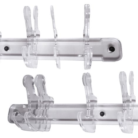 Appendiabiti in plexiglass Trasparente Mod. DOGGANCI - Dimension : 40X10 cm